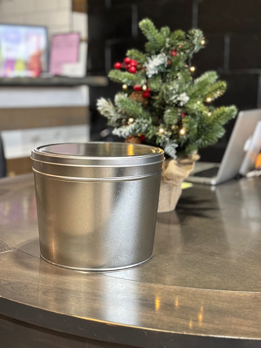 Silver Bells Popcorn Tin