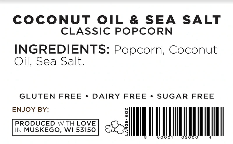 Coconut Oil & Sea Salt (6 pack)